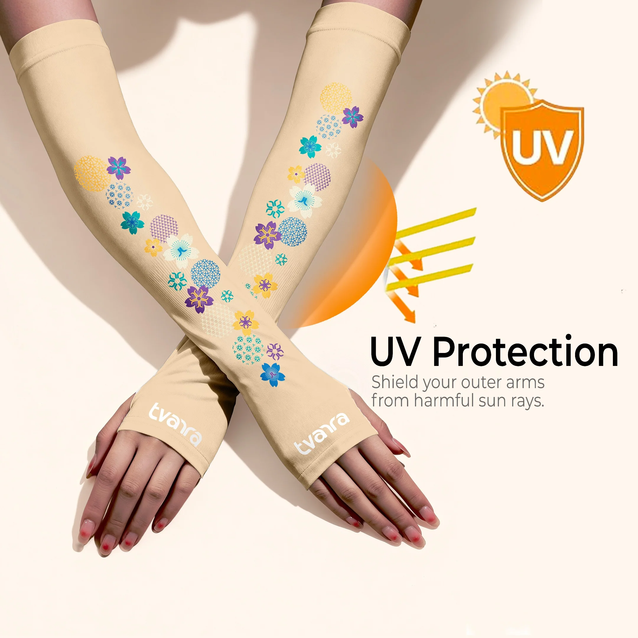 Uditaa Arm Sleeves for Women – UV Protection | Tvarra - Image 3