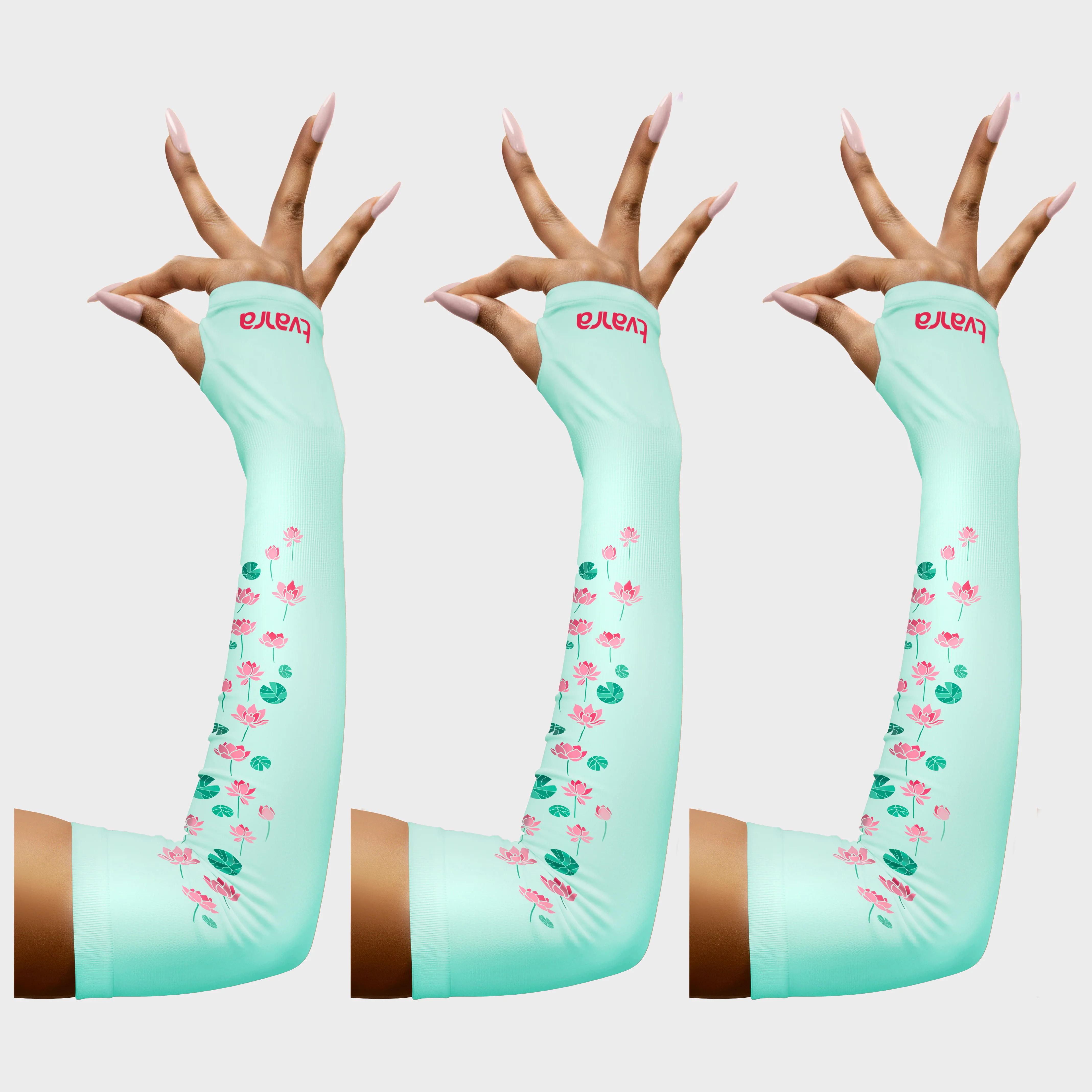 Padmaa Arm Sleeves for Women - Mint Green - Image 7