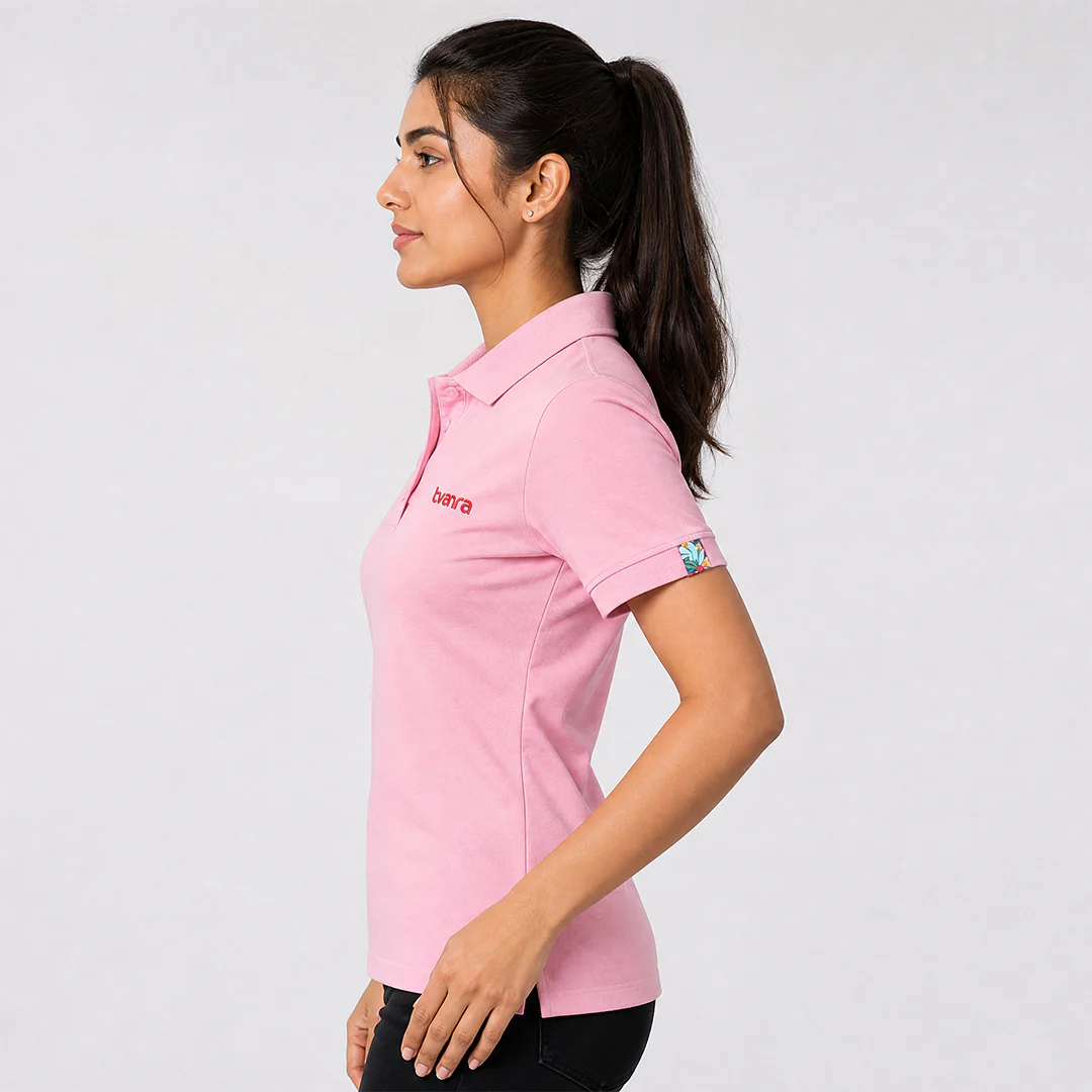 Tvarra Polo Tshirt – Light Pink (Women Fit) - Image 8